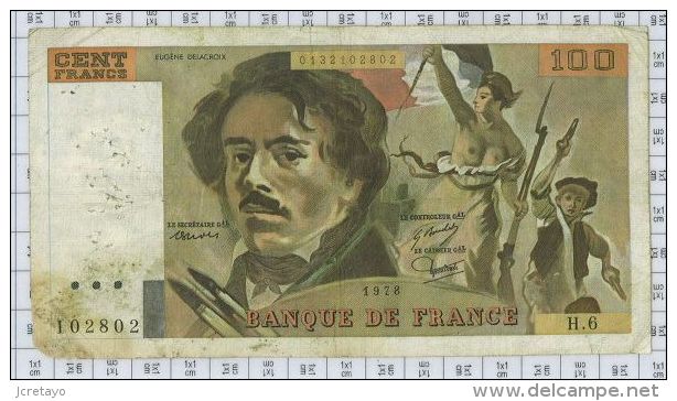 100 Francs Delacroix, Fayette N° 69-1d, état B - 100 F 1978-1995 ''Delacroix''