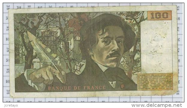 100 Francs Delacroix, Fayette N° 69-1d, état B - 100 F 1978-1995 ''Delacroix''