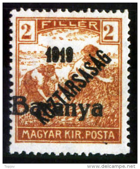 YUGOSLAVIA - UNGARN - CROATIA - BARANYA - Ovp. KOZTARSASAG - I Typ - **MNH - 1919 - Exsist Only 720 Copy - Unused Stamps