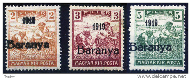 YUGOSLAVIA - UNGARN - CROATIA - BARANYA  - I Typ Ovpt. - MLH/MNH. - 1919 - Unused Stamps