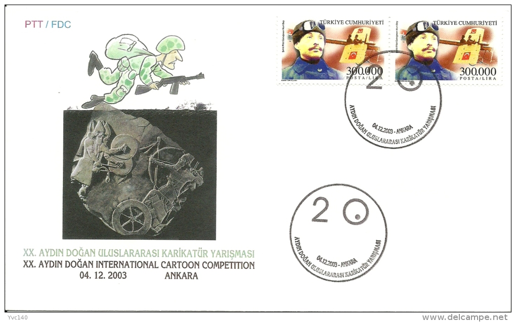 Turkey; Special Postmark 2003 Aydin Dogan International Cartoon Competition - FDC