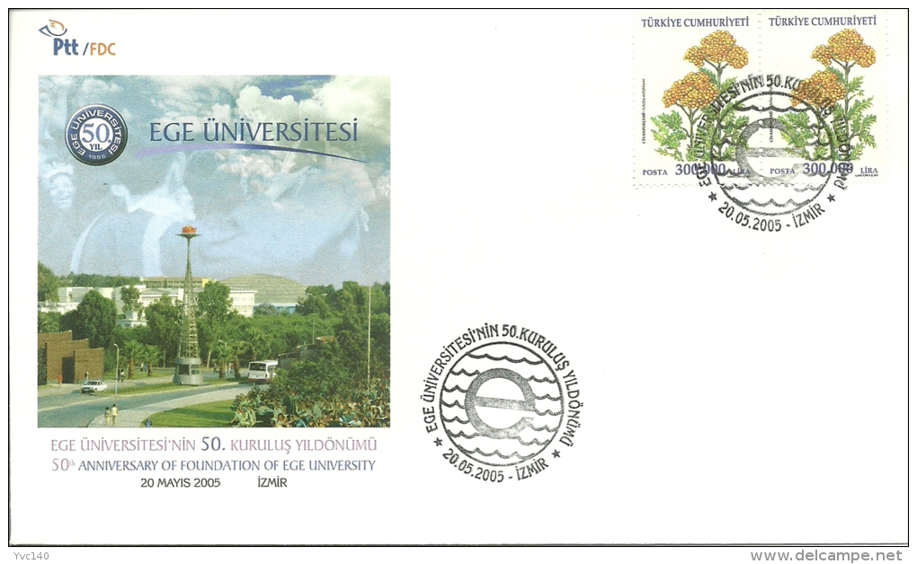 Turkey; Special Postmark 2005 60th Anniv. Of Ege University - FDC