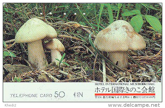 Télécarte Japon / 110-106399 - CHAMPIGNON _ Série 9/10 _ MUSHROOM Japan Phonecard - PILZ -  SETA -  FUNGO - 69 - Blumen