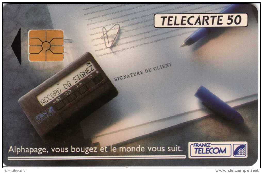 France : Alphapage, Vous Bougez Et Le Monde Vous Suit. 03.92 Tirage 2 000 000 - Telephones