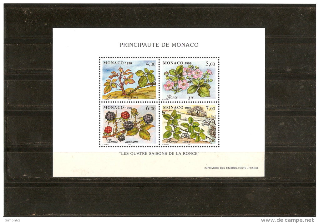 MONACO  BLOC N °74    NEUF **  1996 - Blocs