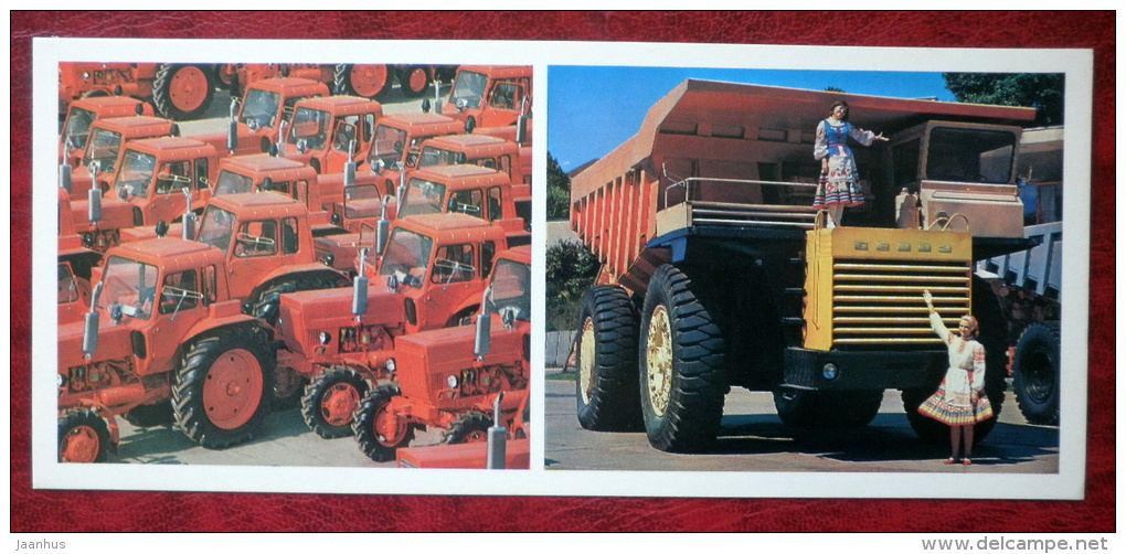 Belarus Tractors And BeLAZ Tip-up Lorries - Trucks - Minsk - 1980 - Belarus USSR - Unused - Belarus