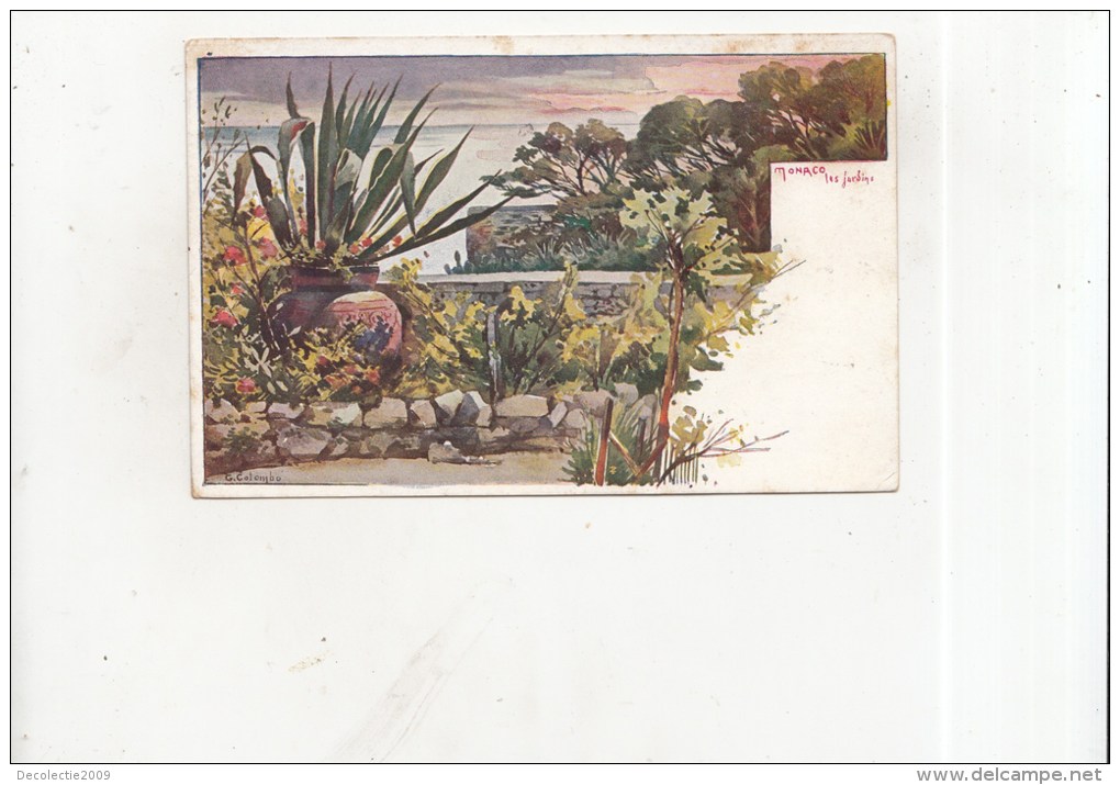 BT15157 Monaco Les Jardins  2 Scans - Exotic Garden