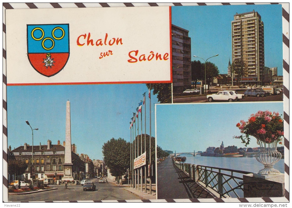 3AD107 CHALON SUR SAONE MULTI VUES 2 SCANS - Chalon Sur Saone