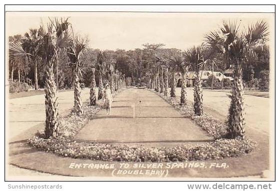 Florida Silver Springs Entrance 1940 Real Photo RPPC - Silver Springs