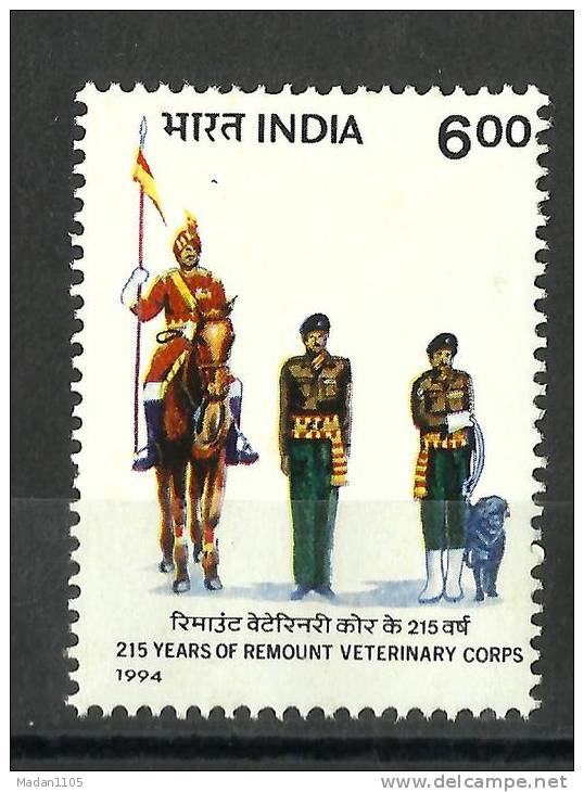 INDIA, 1994, Remount Veterinary Corps, 215 Years,   MNH, (**) - Ungebraucht