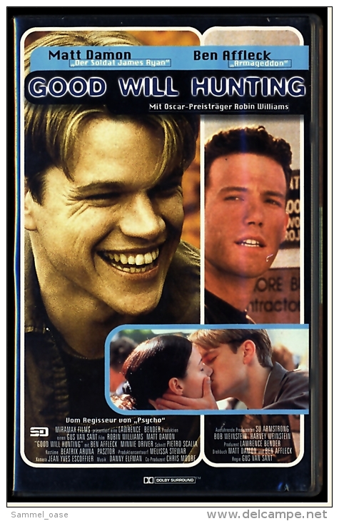 VHS Video  -  Good Will Hunting   -  Mit : Matt Damon, Cole Hauser, Ben Affleck, Casey Affleck  , Von 1998 - Dramma