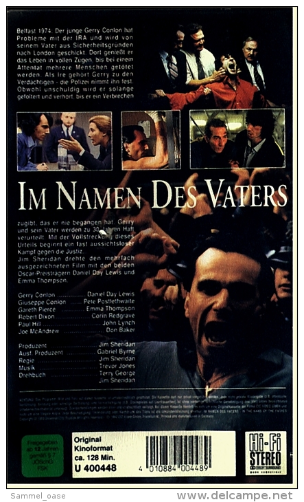 VHS Video  -  Im Namen Des Vaters  -  Unschuldig Angeklagt , Zu Unrecht Eingesperrt  , Von 1993 - Drama