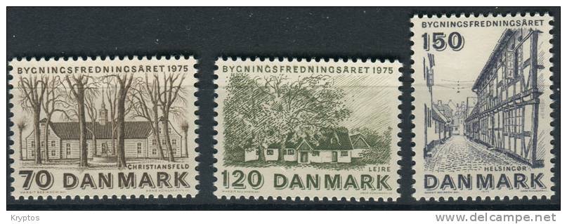 Denmark 1975. European Building Preservation Year. Complete Set Of 3 - Neufs