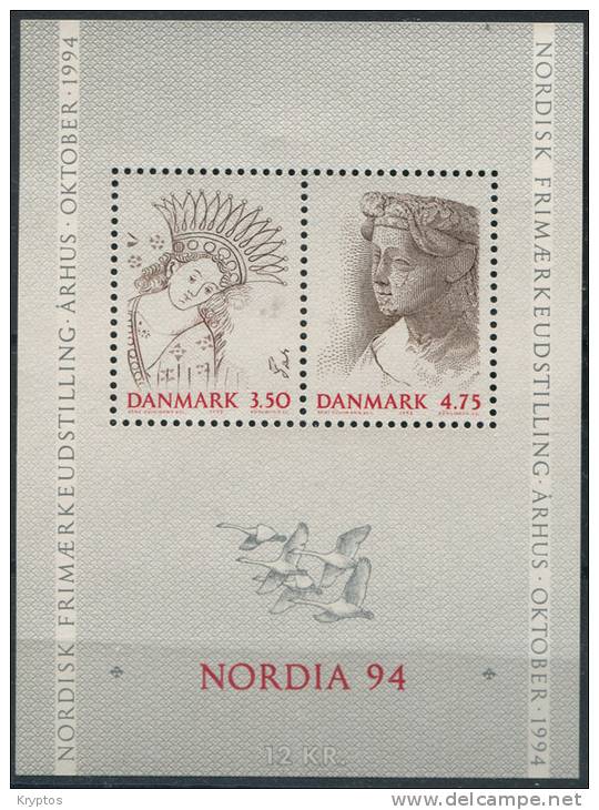 Denmark 1992 - Nordia Exhibition - Block W. 2 Stamps - Blocs-feuillets