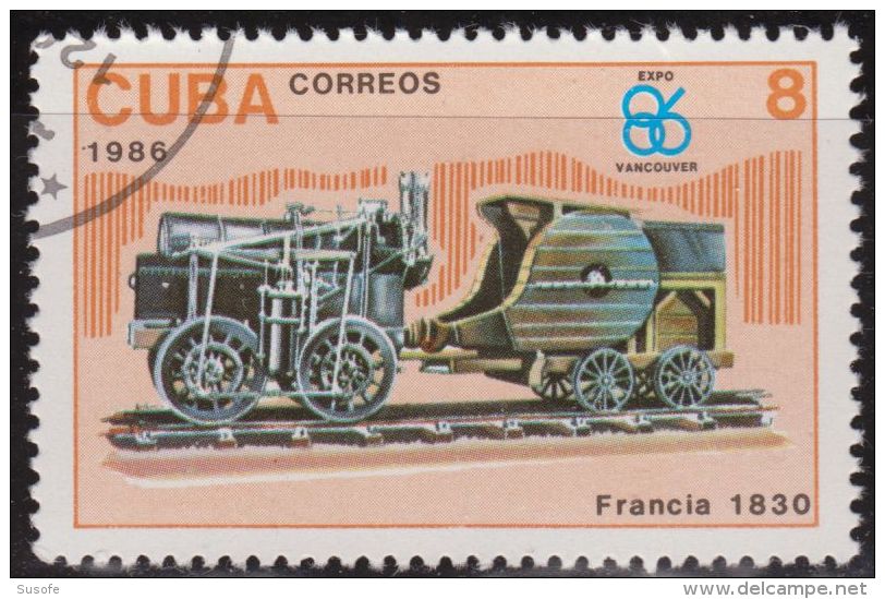 Cuba 1986 Scott 2866 Sello * Tren Locomotora Locomotives Seguin's Francia 1830 Expo Vancouver Michel 3020 Yvert 2697 - Neufs