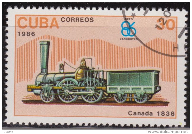 Cuba 1986 Scott 2867 Sello * Tren Locomotora Locomotives Urban Locomotive Canada 1872 Expo Vancouver Michel 3021 Yv 2698 - Ongebruikt