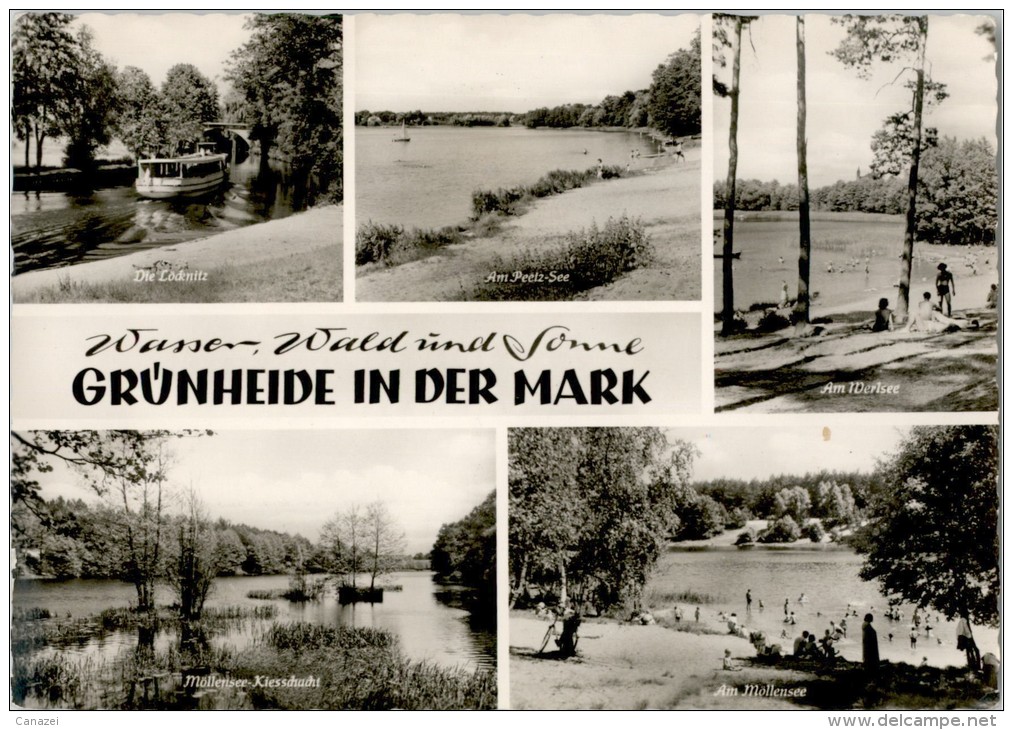 AK Grünheide/Mark, Löcknitz, Peetz-See, Werlsee, Möllensee, Gel, 1960 - Gruenheide