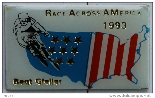 RACE ACROSS AMERICA 1993 - BEAT GFELLER - CARTE USA   - CYCLISME - CYCLISTE -  (VELO) - Radsport