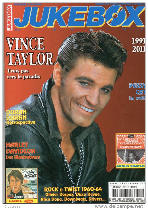 VINCE TAYLOR)  JUKEBO0X  MAGAZINE Septembre 2011 - BRIAN POOLE , DUTRON Photos Pleine Page Actualités Musicales 1963 - Musique