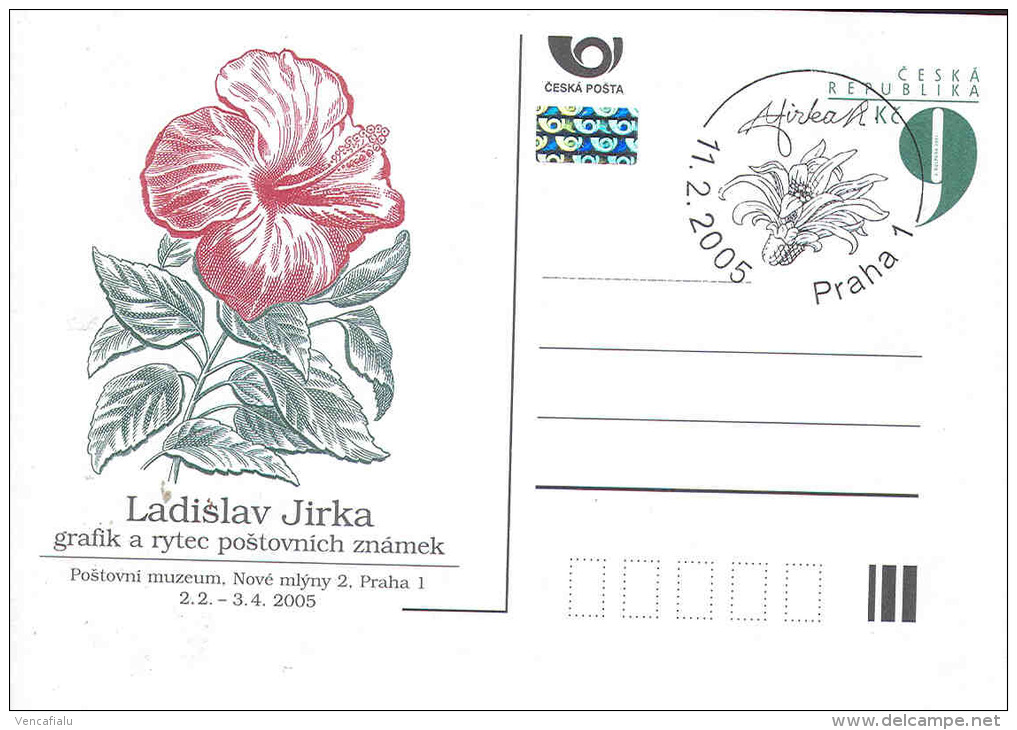 Czech Republic 2005 - Flower, Special Postal Stationery And Postmark - Postkaarten