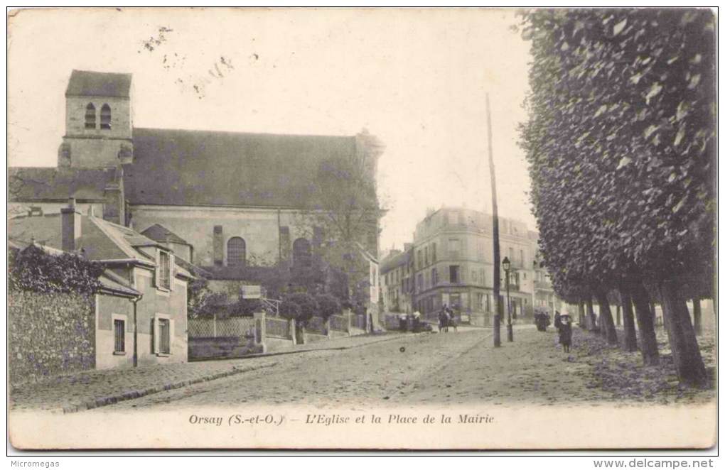 ORSAY - L'Eglise Et La Place De La Mairie - Orsay