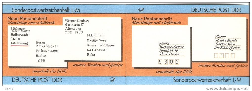 Germany (DDR) 1987  Michel SMHD 33 A 2   (**) MNH - Carnets