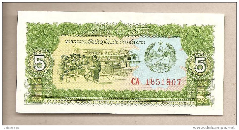 Laos - Banconota Non Circolata SOSTITUTIVA FdS UNC Da 5 Kip P-26br - 1988 #19 - Laos
