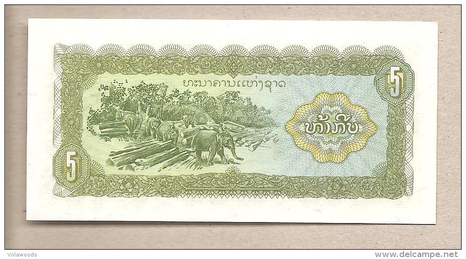 Laos - Banconota Non Circolata SOSTITUTIVA FdS UNC Da 5 Kip P-26br - 1988 #19 - Laos