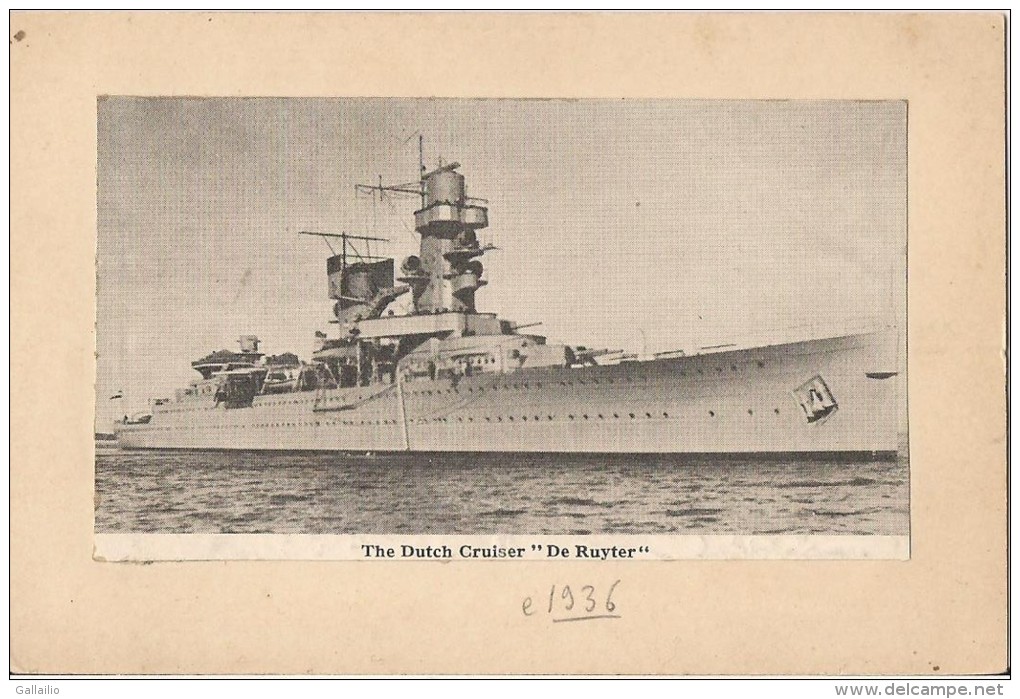 THE DUTCH CRUISER  DE RUYTER - Barcos