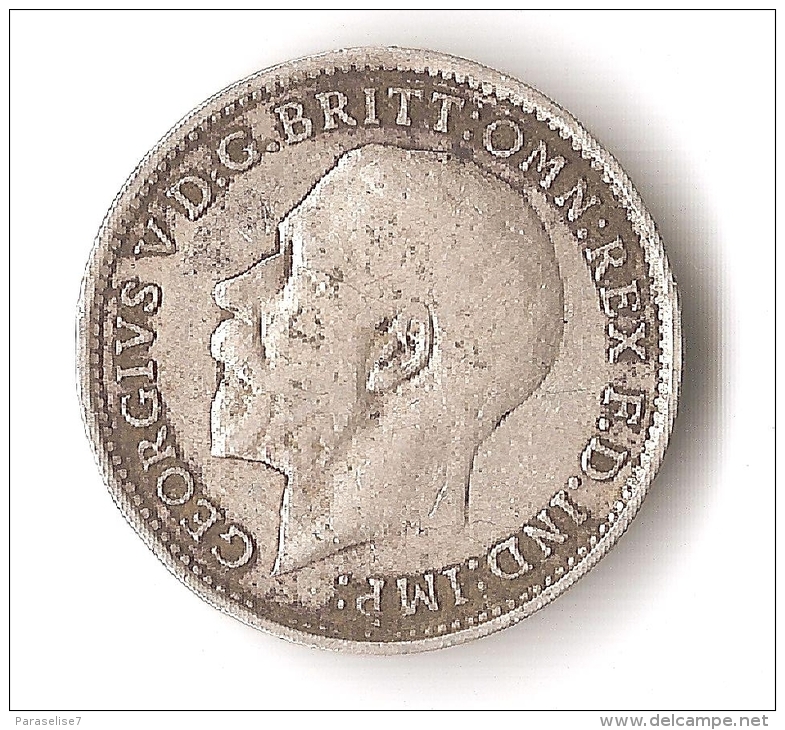 GRANDE-BRETAGNE 3 PENCE  1919  ARGENT - F. 3 Pence