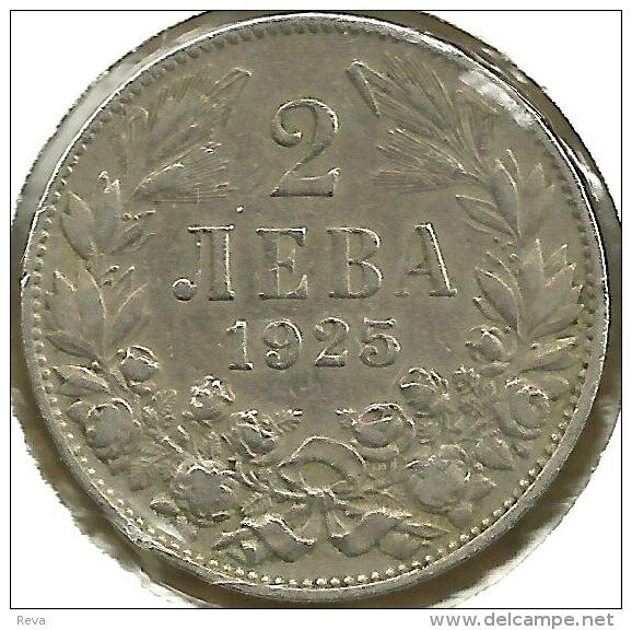 BULGARIA 2 LEVA WREATH FRONT EMBLEM BACK 1925 VF KM38(?) READ DESCRIPTION CAREFULLY !!! - Bulgarie