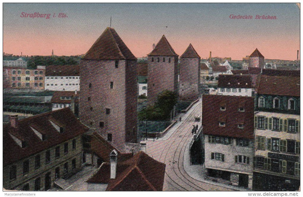 Dép. 67 - Strassburg I. Eis. - Gedeckte Brücken. Carte Allemande Colorisée. Hartmann N° 26279 - Strasbourg