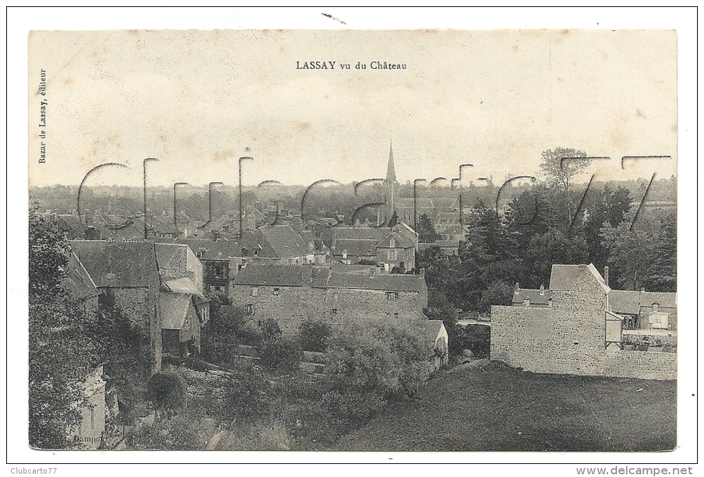 Lassay-les-Château (53) : Vue Générale Vue Du Château  En 1910. - Lassay Les Chateaux