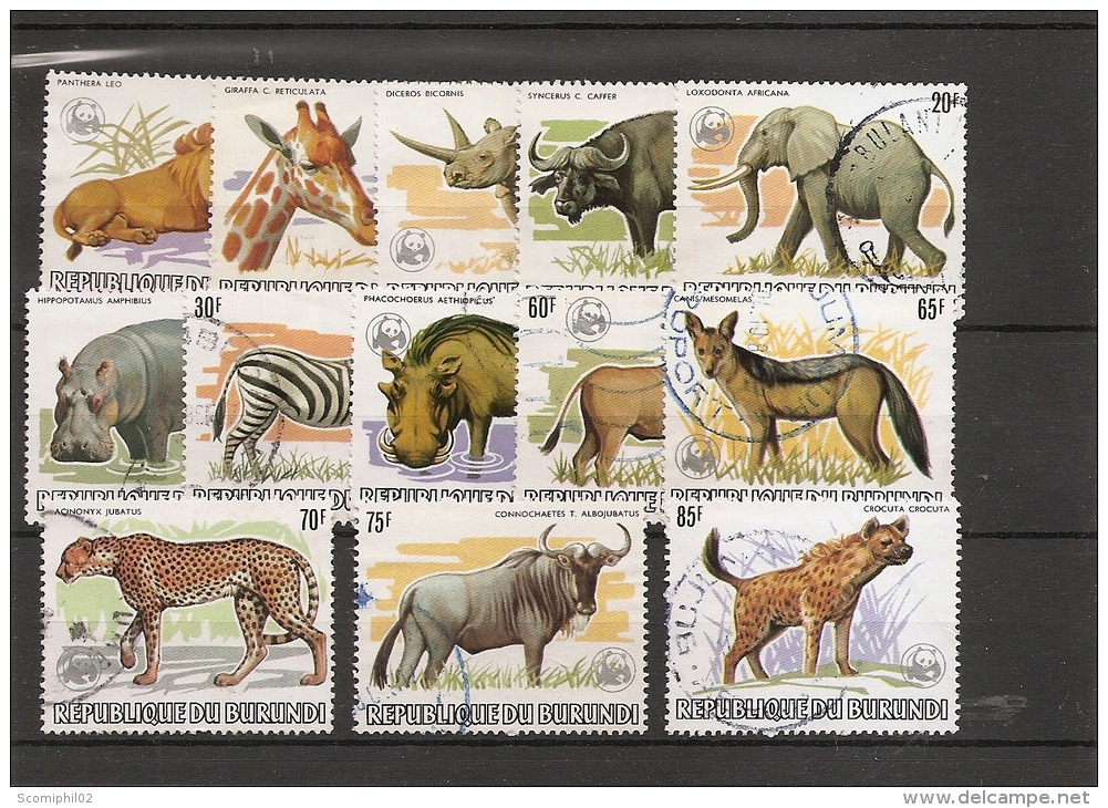 Burundi -Faune-WWF ( 892/904 Oblitérés -Série Complète) - Usados