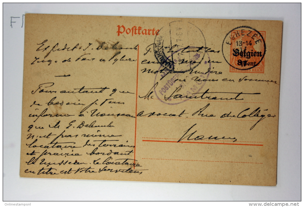 Belgium: Postcard , Mi P10 II, - OC1/25 Gouvernement Général
