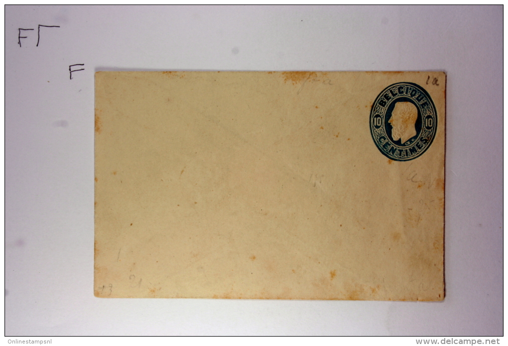Belgium: Postal Stationary Cover Mi Ui A, Pointed Flap Unused, 115 X 75 Mm, Spots - Sobres