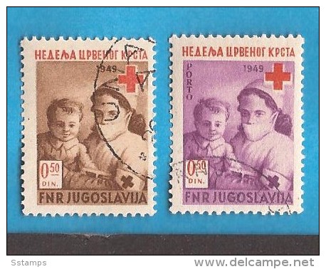 1949  X    JUGOSLAVIJA CROCE ROSSA MEDICINA NURSE INFERMIERE CHILDREN    USED - Used Stamps