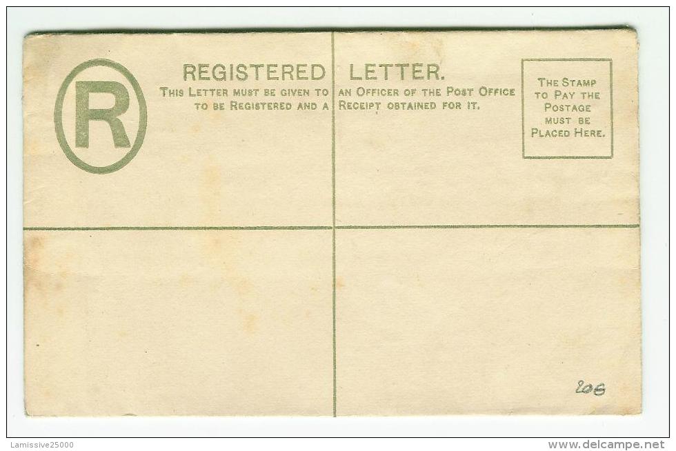 ENTIER POSTAL CEYLON  LETTRE RECOMMANDE   UNUSED REGISTERED LETTER POSTAL STATIONERY ENVELOPE - Ceylon (...-1947)