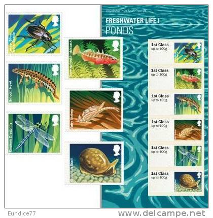 GB 2013 - Post & Go Freshwater Life 1: Ponds Stamp Set - Nuovi