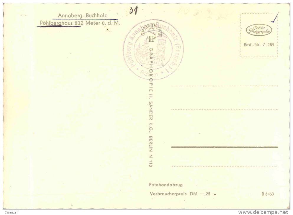 AK Annaberg-Buchholz, Pöhlberhaus, Ung, 1960 - Annaberg-Buchholz