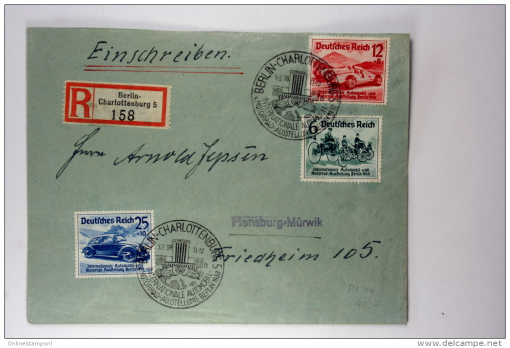 Deutsche Reich Einschreiben R Brief, 1939 Mi 686-688 Special Stempel Berlin Charlottenburg - Briefe U. Dokumente