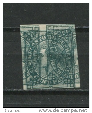 Spain 1877 War Tax Sc #MR5.Printer Trial. NG  ERROR, 3 Stamp On 1 - Variétés & Curiosités