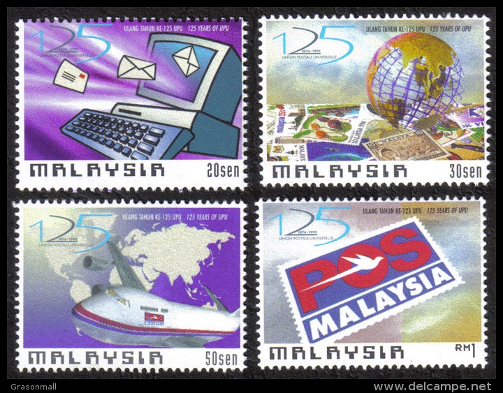 1999 125th Universal Postal Union Air Plane UPU Pitcher Plant Malaysia Stamp MNH - Malasia (1964-...)