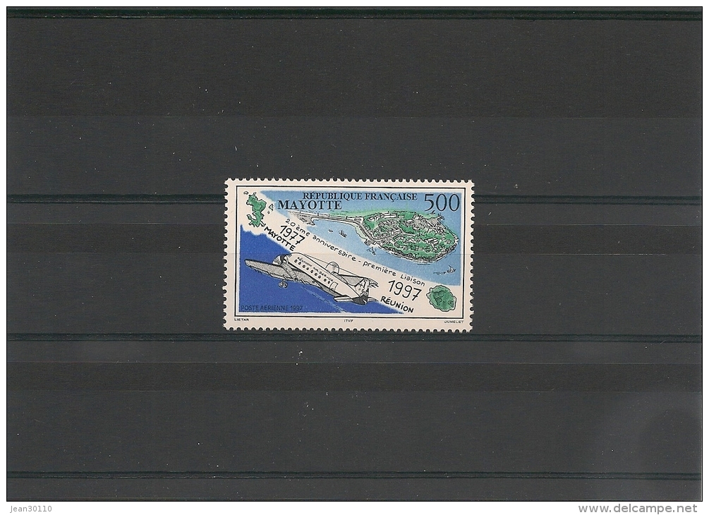 MAYOTTE Poste Aérienne Année 1997 N° Y/T : 2 ** - Airmail