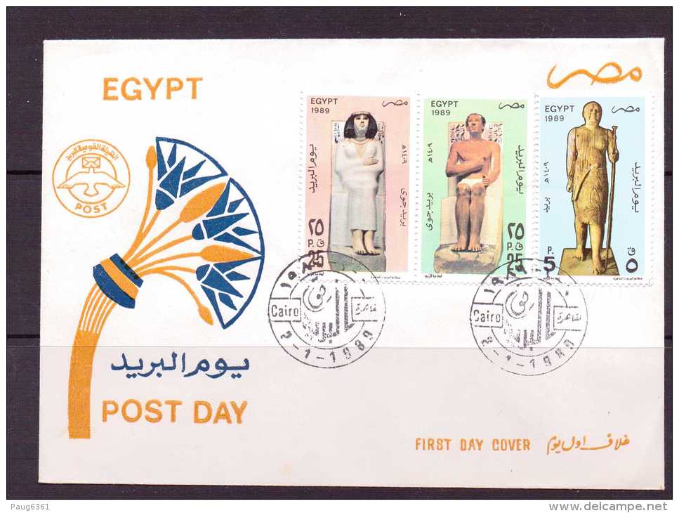 EGYPTE 1989 FDC JOURNEE DU TIMBRE  YVERT N° - Gebraucht