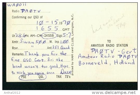 QSL WA0OII Dave Russell Denver Colorado How Did I Get In This Miss? 10-15-1970 - Radio