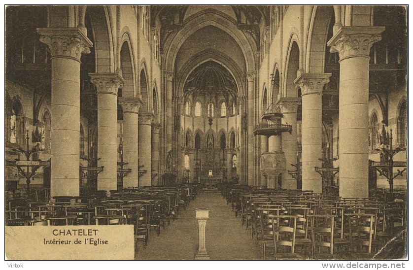 Chatelet : Intérieur De L'église   ( Ecrit ) - Châtelet