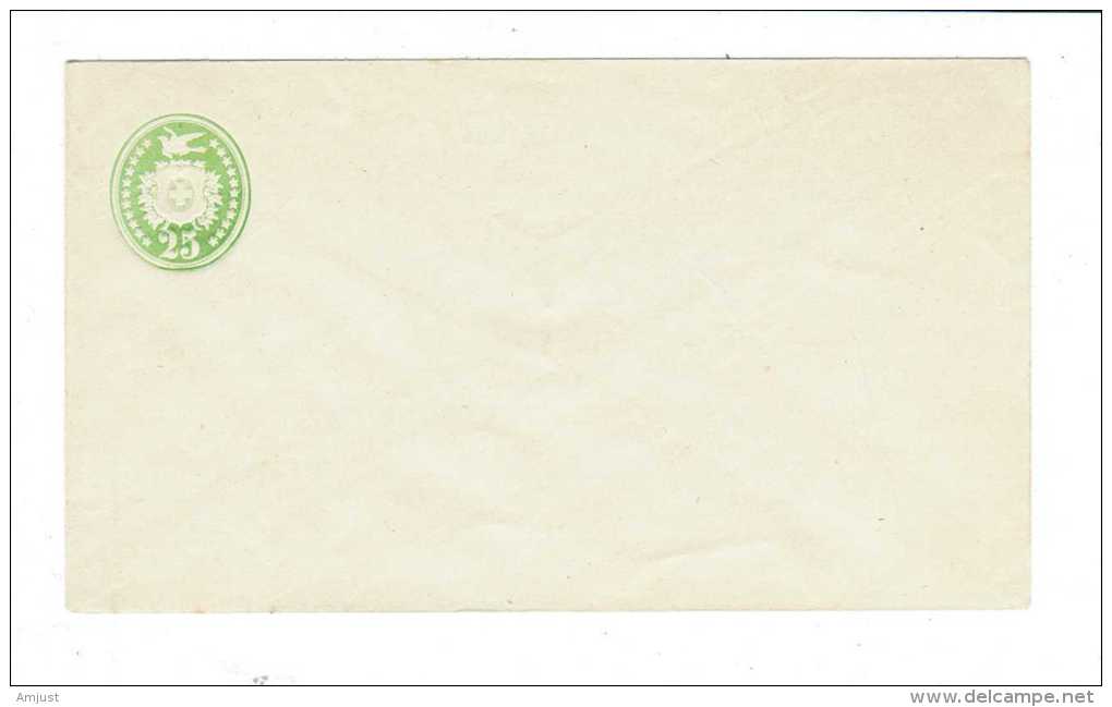 Suisse // Entier Postal //   Entier Postal Neuf (lettre) 25ct Vert Clair - Entiers Postaux