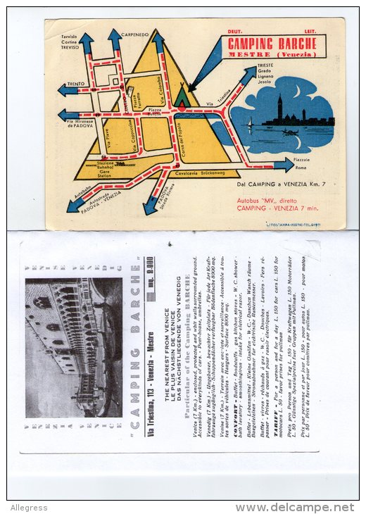 ITALIE...MESTRE.....VENEZIA....CPSM...PUB....CAMPING BARCHE............... ..LOT T161 - Venezia