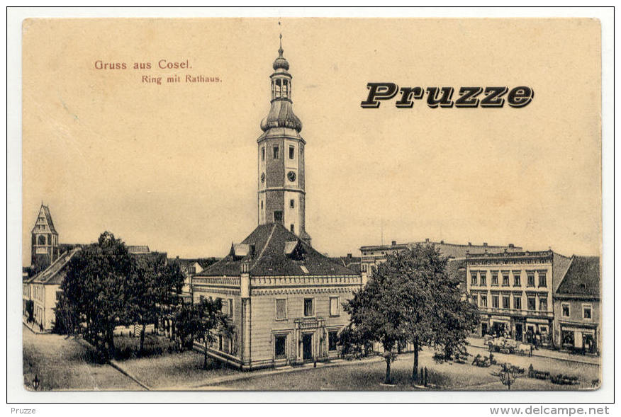 Cosel Ca.  1910, Ring Mit Rathaus - Schlesien